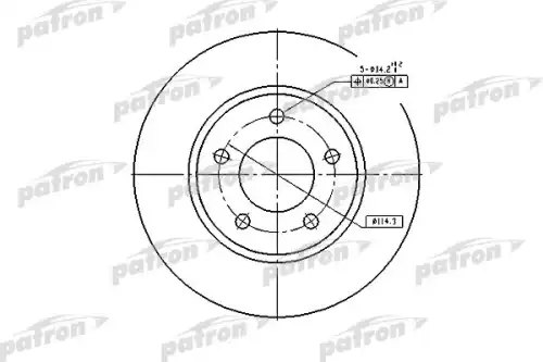 Тормозной диск PATRON PBD53002