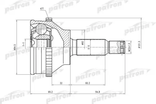 ШРУС PCV2066 PATRON