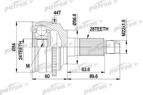 ШРУС PCV3028 PATRON