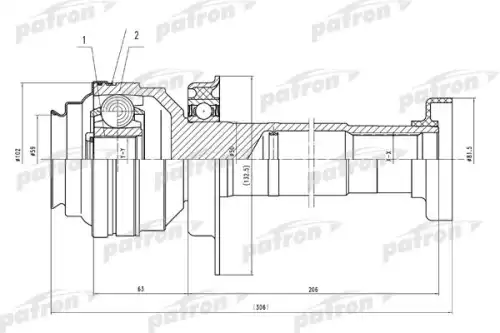 ШРУС PCV4837 PATRON
