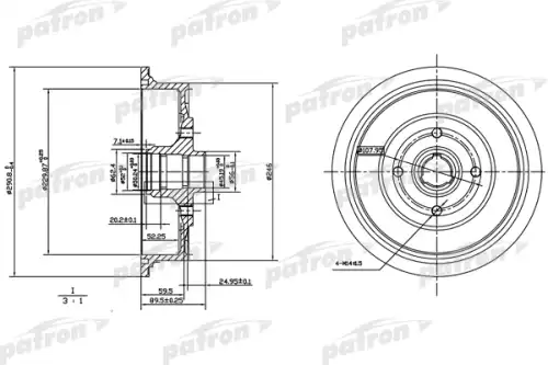 Тормозной барабан PATRON PDR1200