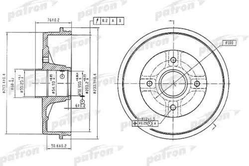Тормозной барабан PATRON PDR1353
