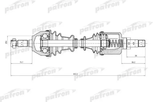 Вал приводной в сборе PATRON PDS0010