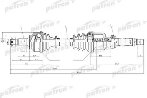 Полуось PDS0069 PATRON