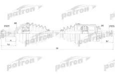 Полуось лев BMW: E46 2.5xi-3.0xd 00-05 PDS4620 PATRON