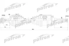 Полуось прав BMW: X5 01-06 PDS7905 PATRON