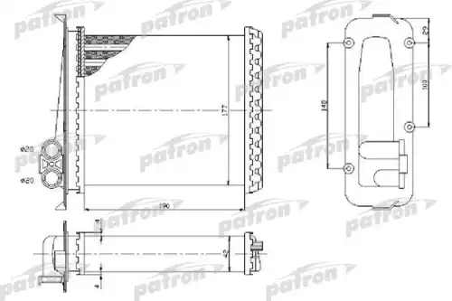 Радиатор печки PATRON PRS2046
