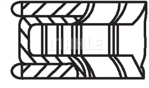 Кольца поршневые MAHLE 001 06 N0