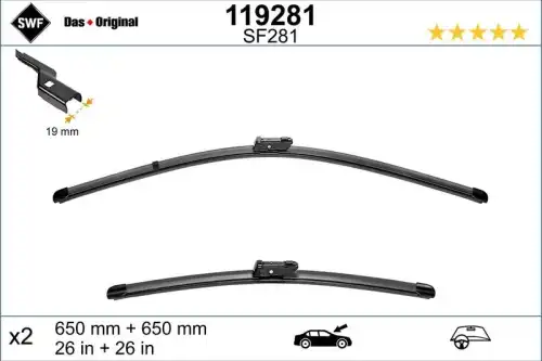 Щетка стеклоочистителя 119281 VALEO