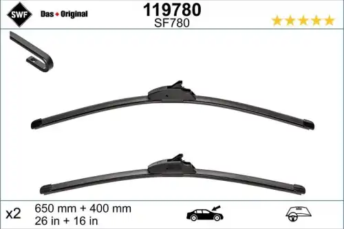 Щетка стеклоочистителя 119780 VALEO 600/24" мм/",
