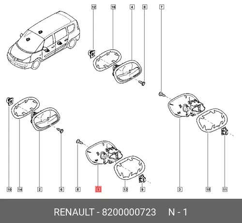 Ручка двери RENAULT 8200000723