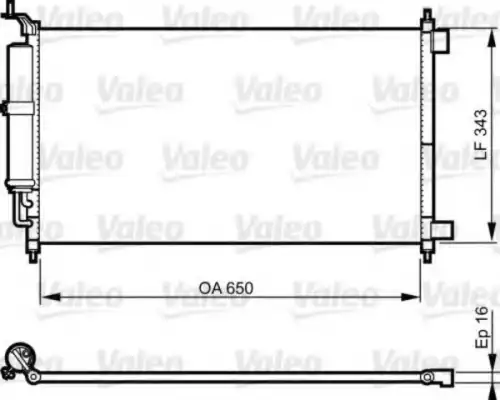 Радиатор кондиционера (конденсатор) VALEO 814221