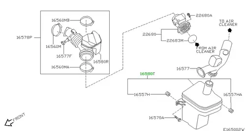 БАЧОК РЕЗОНАТОРА 16585AU000 NISSAN