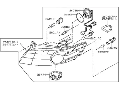 Фара NISSAN 26060CG025