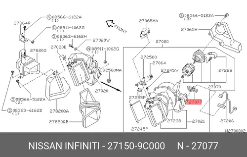 Nissan резистор печки C23M 271509C000