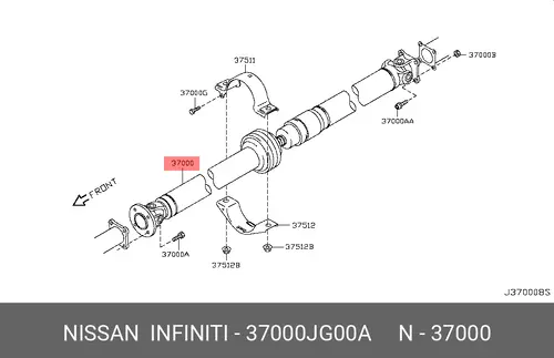 ДЕТАЛЬ 37000JG00A NISSAN