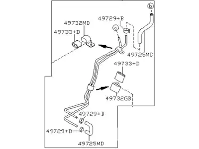 Шланг ГУР NISSAN 497212Y010