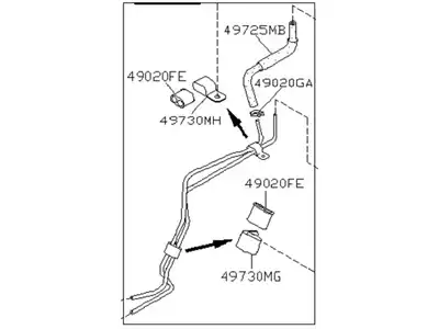 Шланг ГУР NISSAN 4972140U15