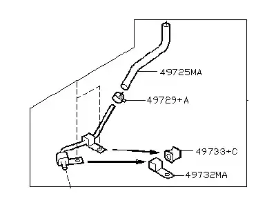 Шланг ГУР NISSAN 49721CA001