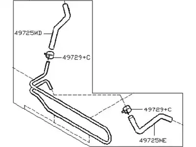 Шланг ГУР NISSAN 49790CA010