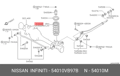 Пружина подвески NISSAN 54010VB97B