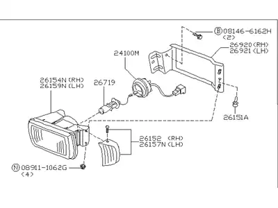 Фара противотуманная NISSAN B615089929