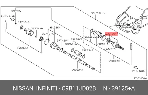 УНИВЕРСАЛЬНЫЙ ШАРНИР C9B11JD02B NISSAN
