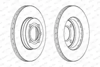 Тормозной диск FERODO DDF207 вентилируемый , передняя ось
