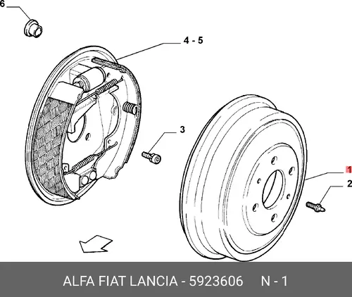 Тормозной барабан FIAT 5923606
