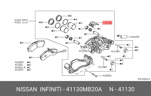 ПЛАСТИНА 41130-MB20A NISSAN