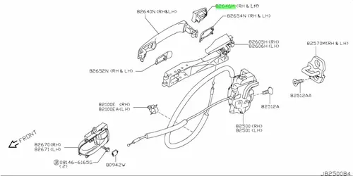 Ручка двери NISSAN 82646-JG01A