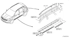 МОЛДИНГ ДВЕРИ ПЕР ПРАВ М 80870CA000 NISSAN