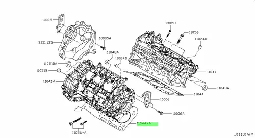 Прокладка ГБЦ NISSAN 1104400Q0S