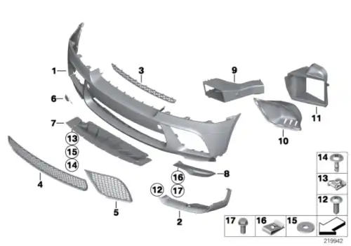 Решетка бампера BMW 51 11 2 159 347