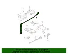 Провод зажигания 021905430DF VAG