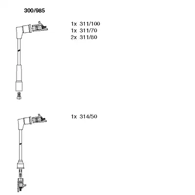 компл. высоковольт. проводов Mits 300/985 BREMI