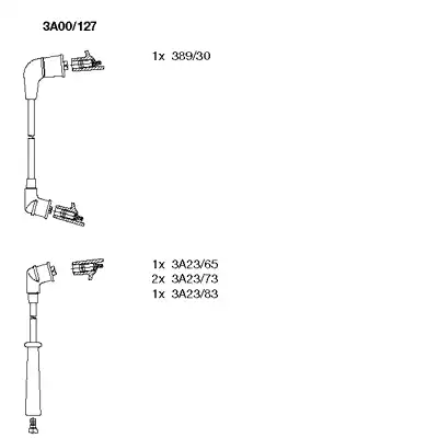компл. высоковольт. проводов Mits 3A00/127 BREMI