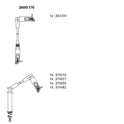 компл. высоковольт. проводов Opel 3A00/176 BREMI