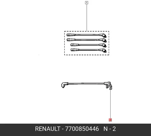 Провод зажигания 7700850446 RENAULT