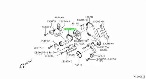 цепь ГРМ!\ Nissan 13028EB70B