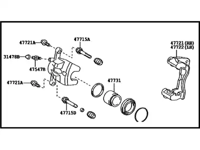 Суппорт тормозной TOYOTA / LEXUS 47730-42091
