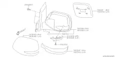 Зеркало левое 91029XA11A SUBARU