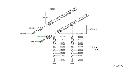 Шестерня 13024EB70A NISSAN