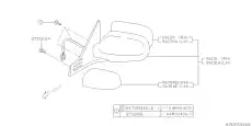  Элемент зеркальный левый - 91039FC050 SUBARU