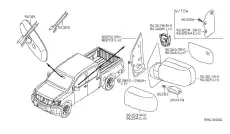 ЗЕРКАЛЬНЫЙ ЭЛЕМЕНТ ( 963667S60B NISSAN