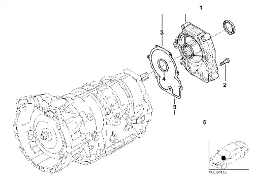 24117557066 Комплект уплотнителей выходного вала ! \BMW 3' E46, X3 E83, X5 E53