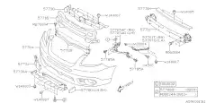  КРОНШТЕЙН БАМПЕРА ПРАВЫЙ W10 08- 57707XA10A SUBARU