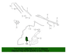 Мотор омывателя - MR987401 MITSUBISHI