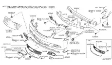  ОБЛИЦОВКА БАМПЕРА ПЕРЕДНЕГО - 62257EJ90C NISSAN