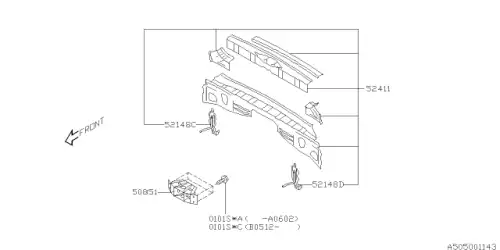 Панель багажника 52401XA00B9W SUBARU